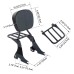 RP7771-3027 Motorcycle Sissy Bar Backrest with Luggage Rack for Harley Sportster XL Models 2004-2022