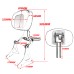 RP7771-3033 Driver&Passenger Sissy Bar for Harley Touring Road King, Road Glide, Street Glide Models 2014-Later