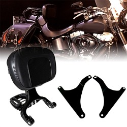 RP7771-3035 Fixed Mount & Adjustable Driver Passenger Backrest for Harley Fat boy FLSTF 2007-2017 Harley Fat Boy Lo FLSTFB 2010-2016