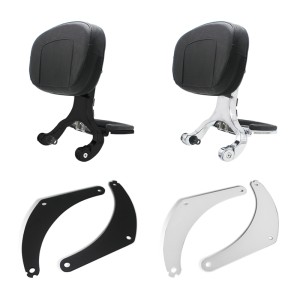 RP7771-3039 Motorcycle Multi Purpose Driver Passenger Backrest With Folding Luggage Rack for Harley Softail Street Bob FXBBS FXBB Models 2018-Later