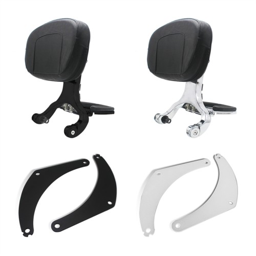 RP7771-3039 Motorcycle Multi Purpose Driver Passenger Backrest With Folding Luggage Rack for Harley Softail Street Bob FXBBS FXBB Models 2018-Later