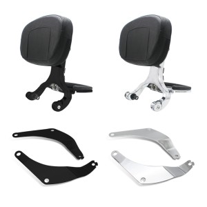 RP7771-3040 Motorcycle Fixed Mount & Multi Purpose Driver Passenger Backrest With Folding Rack for Harley Softail Sport Glide FLSB,Low Rider FXLR,Low Rider S FXLRS,Low Rider ST FXLRST and Low Rider El Diablo FXRST Model 2018-Later