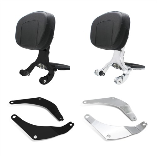 RP7771-3040 Motorcycle Fixed Mount & Multi Purpose Driver Passenger Backrest With Folding Rack for Harley Softail Sport Glide FLSB,Low Rider FXLR,Low Rider S FXLRS,Low Rider ST FXLRST and Low Rider El Diablo FXRST Model 2018-Later