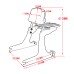 RP7771-3053 Detachable Sissy Bar Backrest with Luggage rack for Harley Davidson Dyna models  2002-2005(Except FXDF FXDFSE FXDXT and FXDWG)