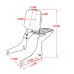 RP7771-3060 Detachable Sissy Bar Backrest with Luggage rack for Harley Dyna FLD MODELS 2012-2017
