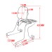 RP7771-3062 Detachable Sissy Bar Backrest with Luggage rack for Harley DYNA FXDF FXDWG 2010-2017  Harley DYNA FXDFSE Models 2010