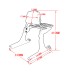 RP7771-3063 Detachable Sissy Bar Backrest with Luggage rack for Harley DYNA FXDF FXDWG 2010-2017  Harley DYNA FXDFSE Models 2010