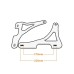 RP7771-4003B Adjusttable Sissy Bar Bracket for Harley Sportster XL Models 2004-2022