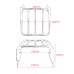 RP7772-1002 Detachable Luggage Rack Sissy Bar for Harley Softail Deluxe FLDE,Heritage Classic FLHC/S,Slim FLSL,Street Bob FXBB/S,Standard FXST Models