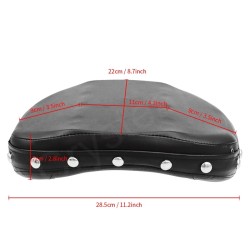 RP7780-1002B Motorcycle Sissy Bar Backrest Cushion Pad for Harley Custom  Choppers Touring Crusier