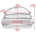 RP7780-1012B Motorcycle Driver Sissy Bar Backrest Cushion Pad for Harley Touring Sportster Dyna Fat Bob