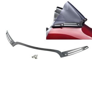 RP8820-1013B Black Split Windshield Center w/ Side Trim For Harley Road Glide 2015-2024 FLTRT Models 2023-Later (except '23-later FLTRXSE, '24 FLTRX and FLTRXSTSE)