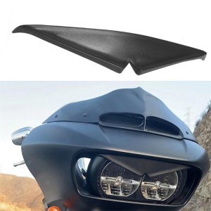 RP8870-1012B Headlamp Eyebrow Eyelid Sticker Decoration Headlight Upper Tip Cover Visor Accent Cover For Harley Road Glide 2015-2024
