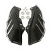 RP8880-1008 Black Mid-Frame Air Deflectors Trims For Harley Touring Electra Glide Street Glide and Trike models 2009-2016