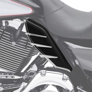 RP8880-1008 Black Mid-Frame Air Deflectors Trims For Harley Touring Electra Glide Street Glide and Trike models 2009-2016