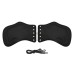 RP8880-1023B Motorcycle PU Black Leather Heat Saddle Shield Deflectors For Harley Touring Street Glide Road Glide Softail Dyna Sportster XL