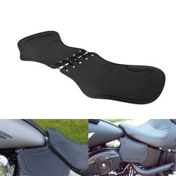 RP8880-1023B Motorcycle PU Black Leather Heat Saddle Shield Deflectors For Harley Touring Street Glide Road Glide Softail Dyna Sportster XL
