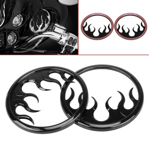 RP2290-1007 Motorcycle Front Speaker Accent Grill Cover Compatible For Harley Electra Glide, Street Glide, Ultra Limited 2014-2024  Harley Tri Glide Models  2014-Later (except '23-'24 FLHXSE and '24 FLHX)