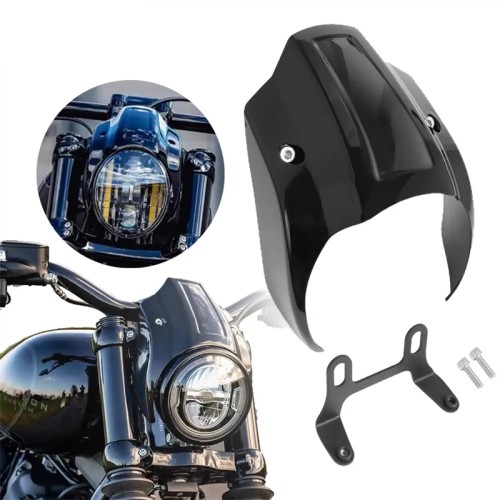 RP8840-1048B Motorcycle Front Headlight Fairing Mask Cowl For Harley Softail Fat Bob FXFB 2018-2019 Softail Fat Bob 114 FXFBS 2018-Later