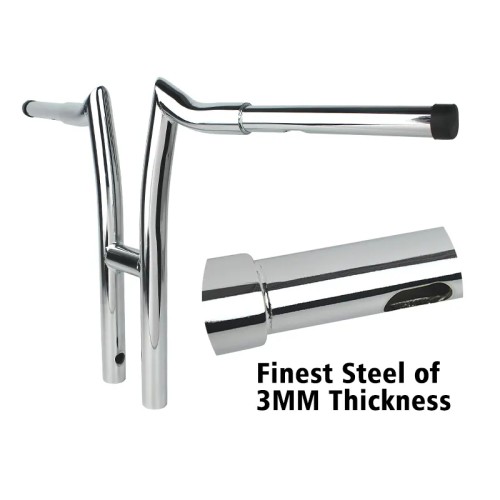 RP9910-1019 Motorcycle 12" Rise 1-1/4" Fat T-Bar Handlebar For Harley Davidson Sportster XL Softail Dyna Fat Boy FLST FXST