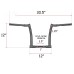 RP9910-2083 Bottom doulble open hole Handlebars clamp size1" Height: 12" For Harley Harley Sportsters XL883L, XL883N, XL1200CX, XL1200L models 2007-later