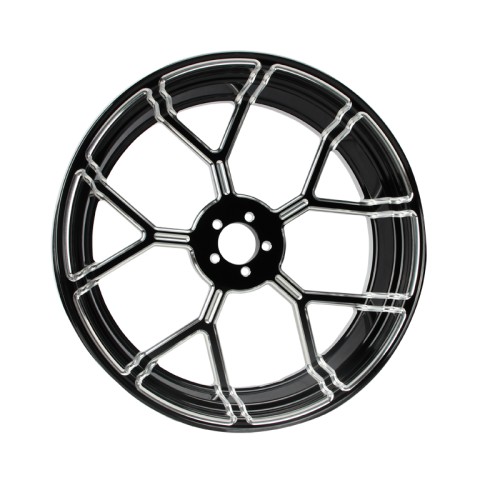 RP0210-2194B Motorcycle 16" x 3.5" Front Wheel Rim Hubs Without Disc Brake Hub Flange for Harley Davidson Sportster Dyna