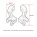 RP0440-2032 Motorcycle Passenger Footrest Lowering Relocation Rider Foot Pegs Footpeg Lowering Kit ForBMW R1300GS 2023-Later R1300GS Adventure 2025-Later