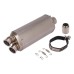 RP0520-1053  Universal 51mm L:430mm Universal Motorcycle Exhaust Muffler Escape Demper Pipe Double Hole