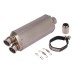 RP0520-1053  Universal 51mm L:430mm Universal Motorcycle Exhaust Muffler Escape Demper Pipe Double Hole