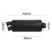 RP0520-1053  Universal 51mm L:430mm Universal Motorcycle Exhaust Muffler Escape Demper Pipe Double Hole