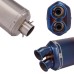 RP0520-1053  Universal 51mm L:430mm Universal Motorcycle Exhaust Muffler Escape Demper Pipe Double Hole