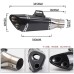 RP0520-1058 51mm Universal motorcycle Exhaust Double Hole Muffler For 51mm