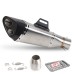 RP0520-1058 51mm Universal motorcycle Exhaust Double Hole Muffler For 51mm