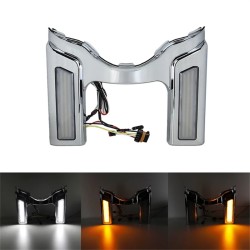 RP0820-4011 Motorcycle Front Shock Absorber Cover With Turn Signal Light For Harley Road Glide 2015-2024(except '23-later FLTRXSE, '24 FLTRX and FLTRXSTSE)