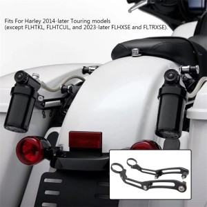 RP0830-3001 Motorcycle Rear Shock Absorber Suspension Reservoirhalterungen Remote Reservoir Brackets Mount For Harley Electra Glide, Street Glide, Ultra Limited 2014-2024
