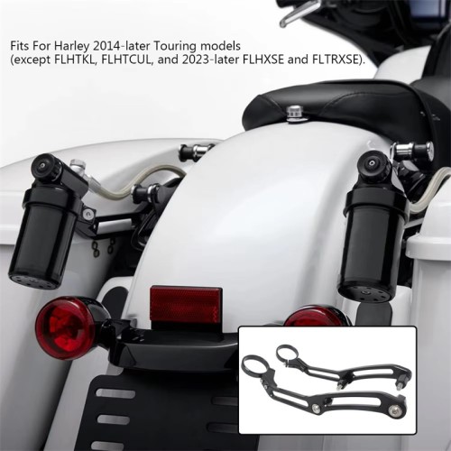 RP0830-3001 Motorcycle Rear Shock Absorber Suspension Reservoirhalterungen Remote Reservoir Brackets Mount For Harley Electra Glide, Street Glide, Ultra Limited 2014-2024
