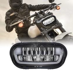 RP6611-1002B 9.8" Motorcycle HeadLights Head Lamp Without Bracket Set For Harleys Softail Fat Bob 2018-Later