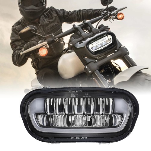 RP6611-1002B 9.8" Motorcycle HeadLights Head Lamp Without Bracket Set For Harleys Softail Fat Bob 2018-Later