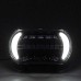 RP6611-1004B LED Motorcycle Projector Headlight Hi-Low BeamTurn Signal Headlamp Assembly Daytime Running Lamp with DOT For Harley Road Glide 2004-2013