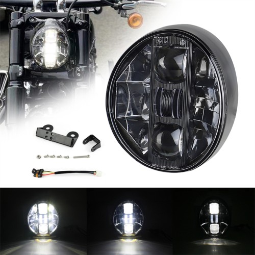 RP6611-1005B Motorcycle Led Headlight with bracket Hi/Low Beam Light For Harley Softail Breakout 2018-Later