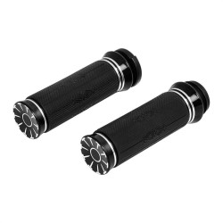 RP9930-2085BS~RP9930-2092BS 1" 25mm CNC Edge Cut Handlebar Hand grips For Harley Sportster 883 1200 Touring Dyna Softail