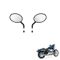 RP9980-1193BS Motorcycle 8mm CNC Mirrors For Harley Touring Road King Street Electra Glide Dyna XL Sportster XL883 Cruiser Bagger Chopper