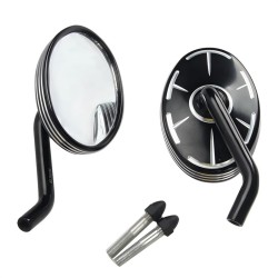 RP9980-1195BS Motorcycle 8mm CNC Mirrors For Harley Touring Road King Street Electra Glide Dyna XL Sportster XL883 Cruiser Bagger Chopper