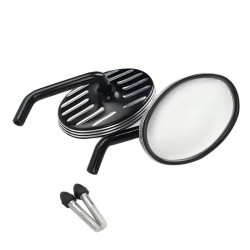 RP9980-1197BS Motorcycle 8mm CNC Mirrors For Harley Touring Road King Street Electra Glide Dyna XL Sportster XL883 Cruiser Bagger Chopper