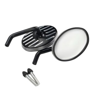RP9980-1197BS Motorcycle 8mm CNC Mirrors For Harley Touring Road King Street Electra Glide Dyna XL Sportster XL883 Cruiser Bagger Chopper