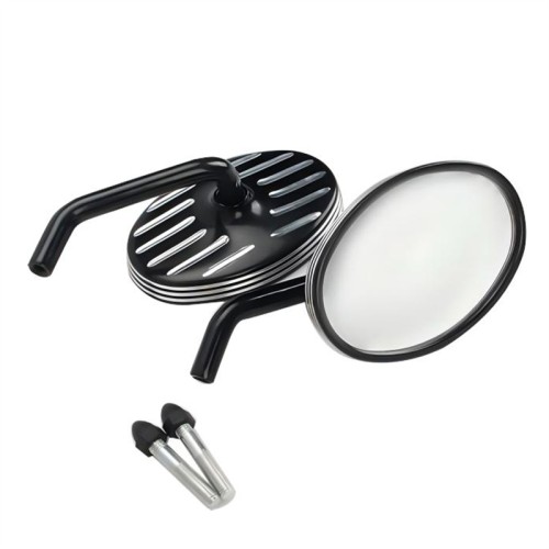 RP9980-1197BS Motorcycle 8mm CNC Mirrors For Harley Touring Road King Street Electra Glide Dyna XL Sportster XL883 Cruiser Bagger Chopper
