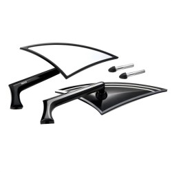 RP9980-1198BS Motorcycle 8mm CNC Mirrors For Harley Touring Road King Street Electra Glide Dyna XL Sportster XL883 Cruiser Bagger Chopper