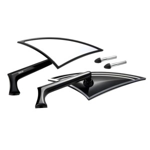 RP9980-1198BS Motorcycle 8mm CNC Mirrors For Harley Touring Road King Street Electra Glide Dyna XL Sportster XL883 Cruiser Bagger Chopper