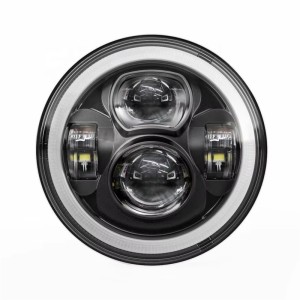RP6610-1074B Universal Motorcycle 7" Headlight With E-mark