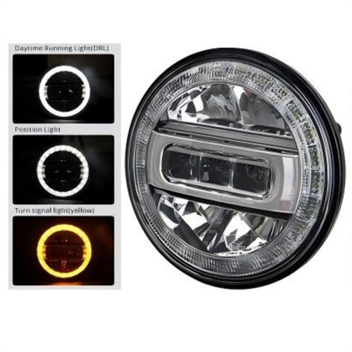RP6610-1084C Universal 5.75“ Motorcycle Headlights Round LED Headlamp with E-mark DOT Approved